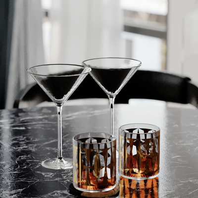  高脚杯 酒水su模型 