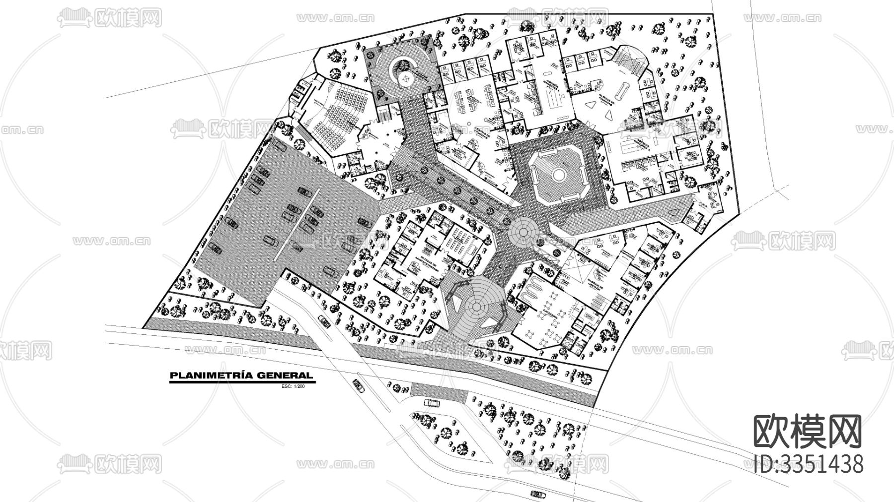 金融中心cad平面图下载（渲染图3）