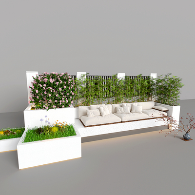  户外椅 树池椅su模型 