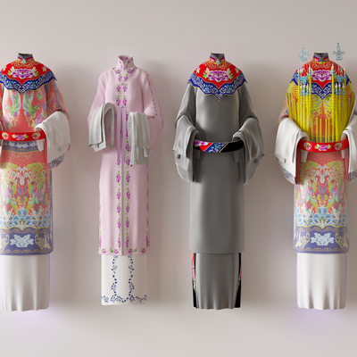  新中式戏服su模型 