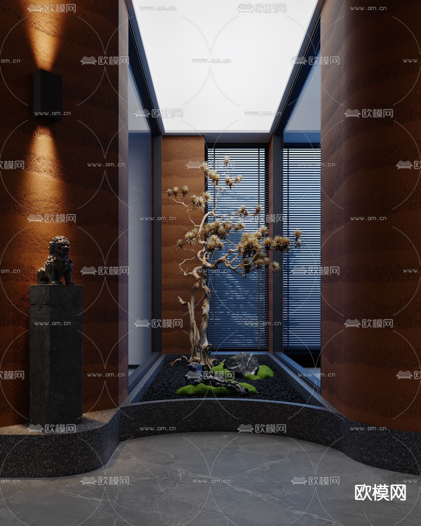 室内景观 植物造景 景观小品3d模型下载