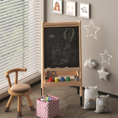  儿童画架 儿童玩具su模型 