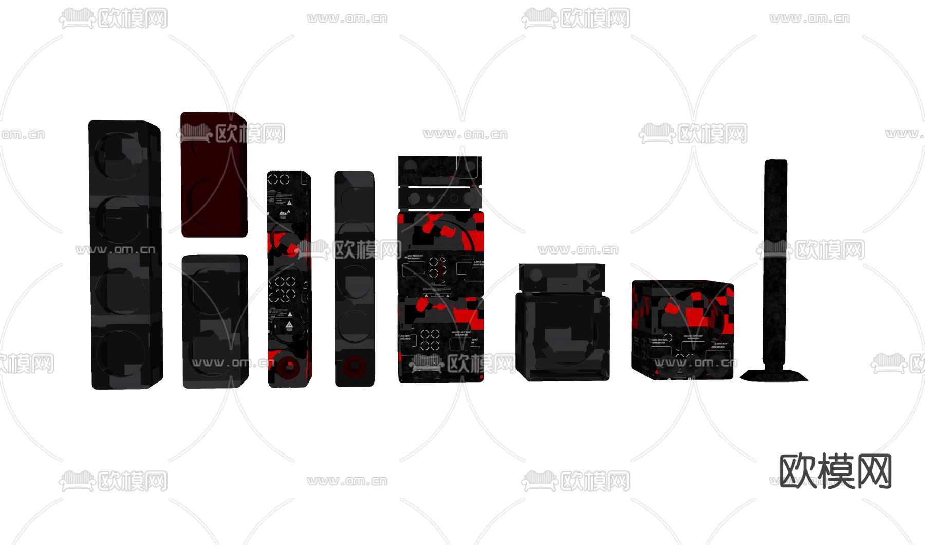 时尚音响 音箱 播放器su模型下载（渲染图1）