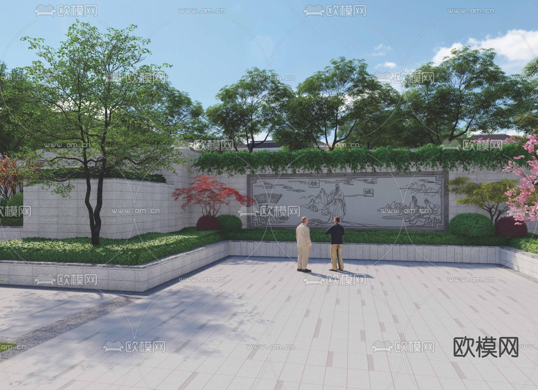 新中式中医院 医疗机构su模型下载（渲染图4）