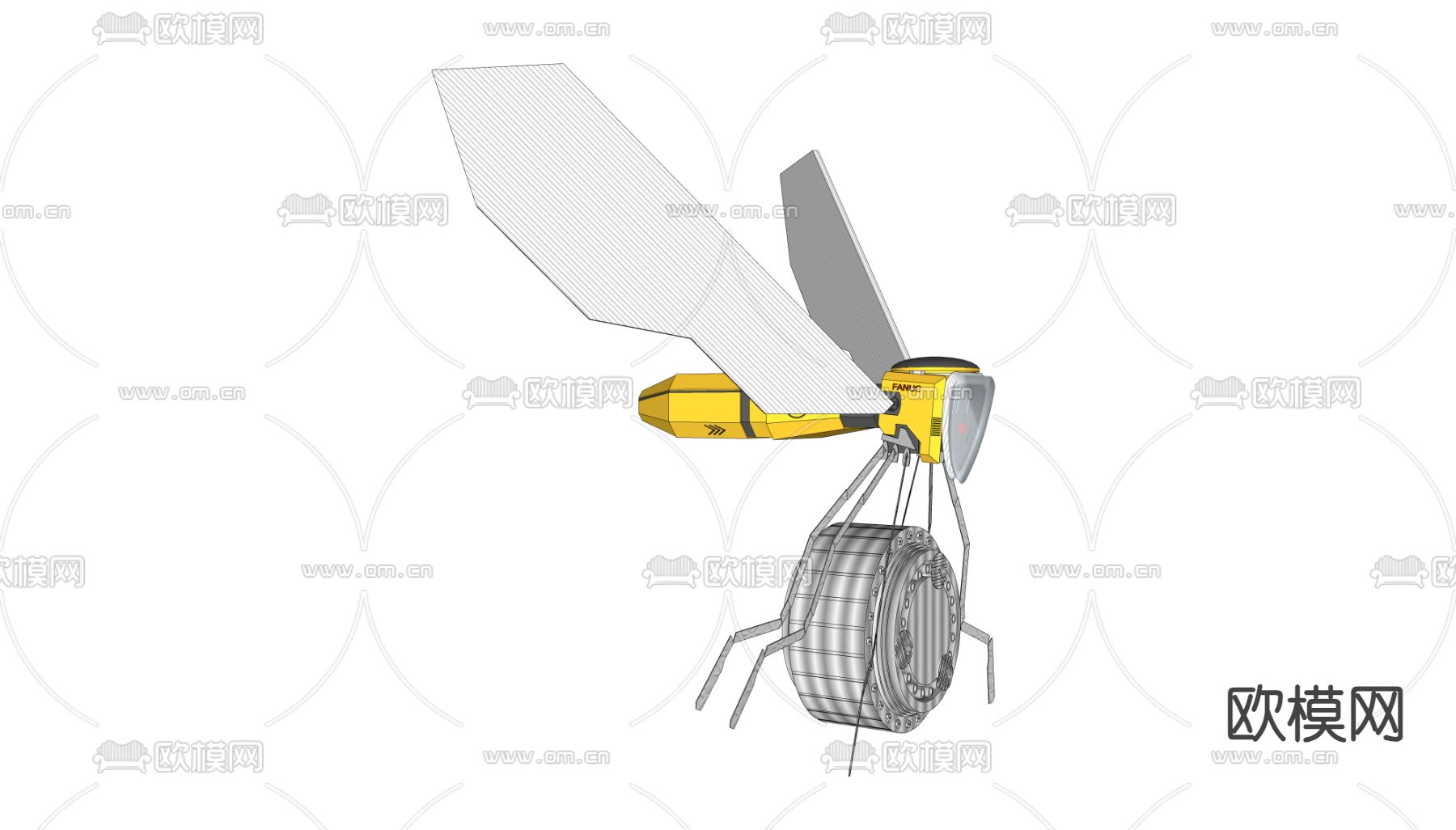 机器黄蜂 智能小蜜蜂su模型下载（渲染图1）
