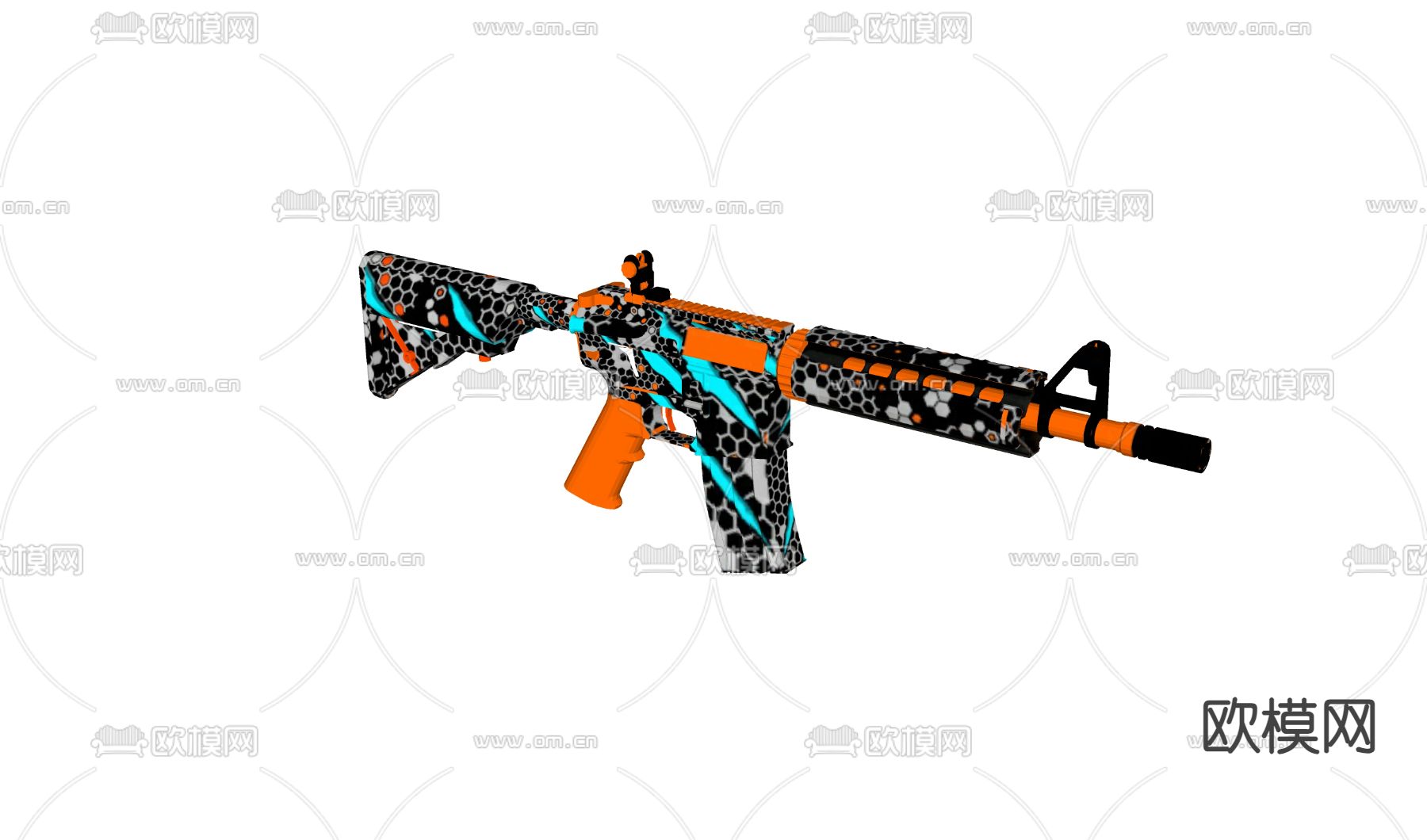 自动步枪 枪支su模型下载（渲染图1）