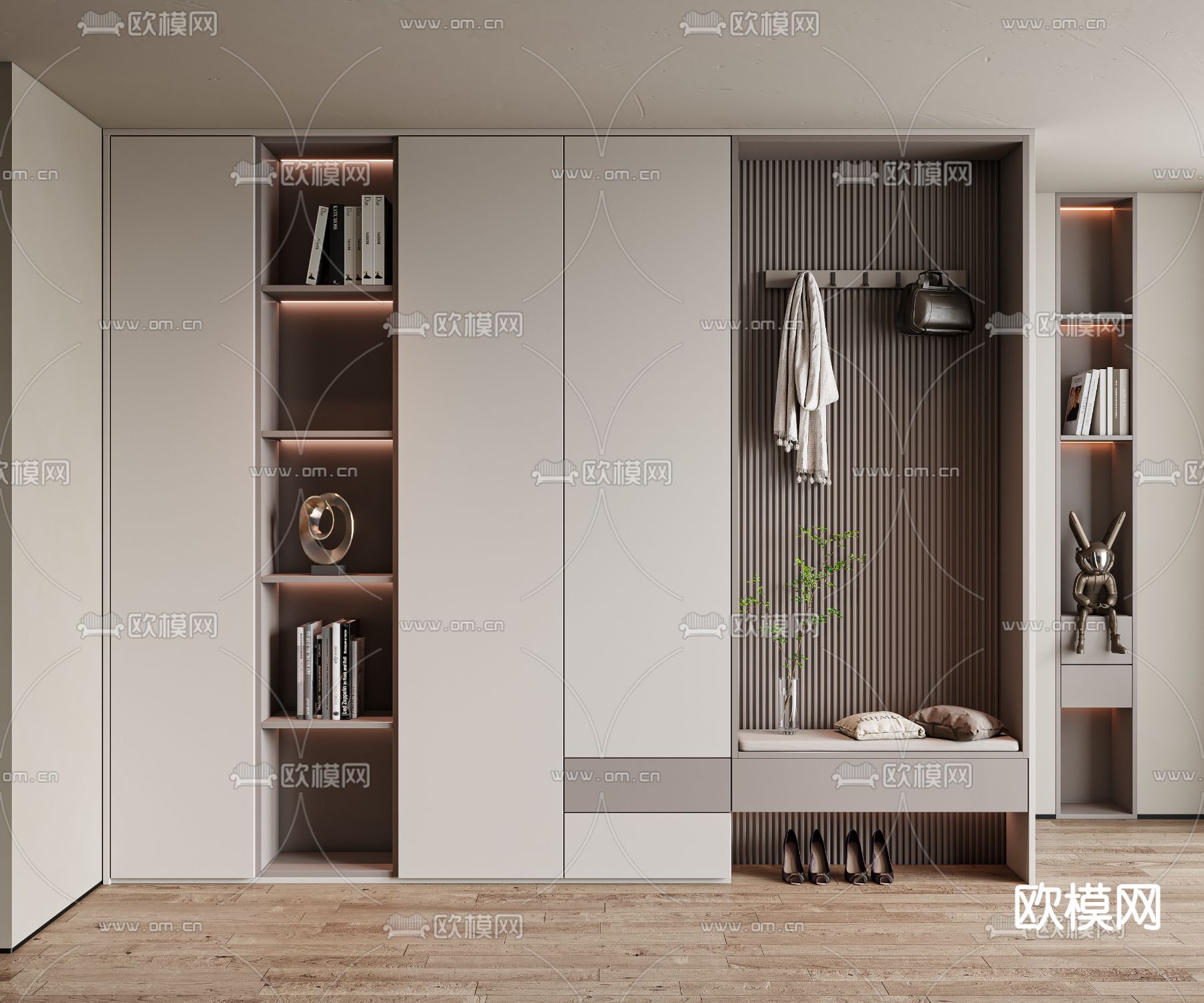 现代玄关柜 谢柜3d模型下载