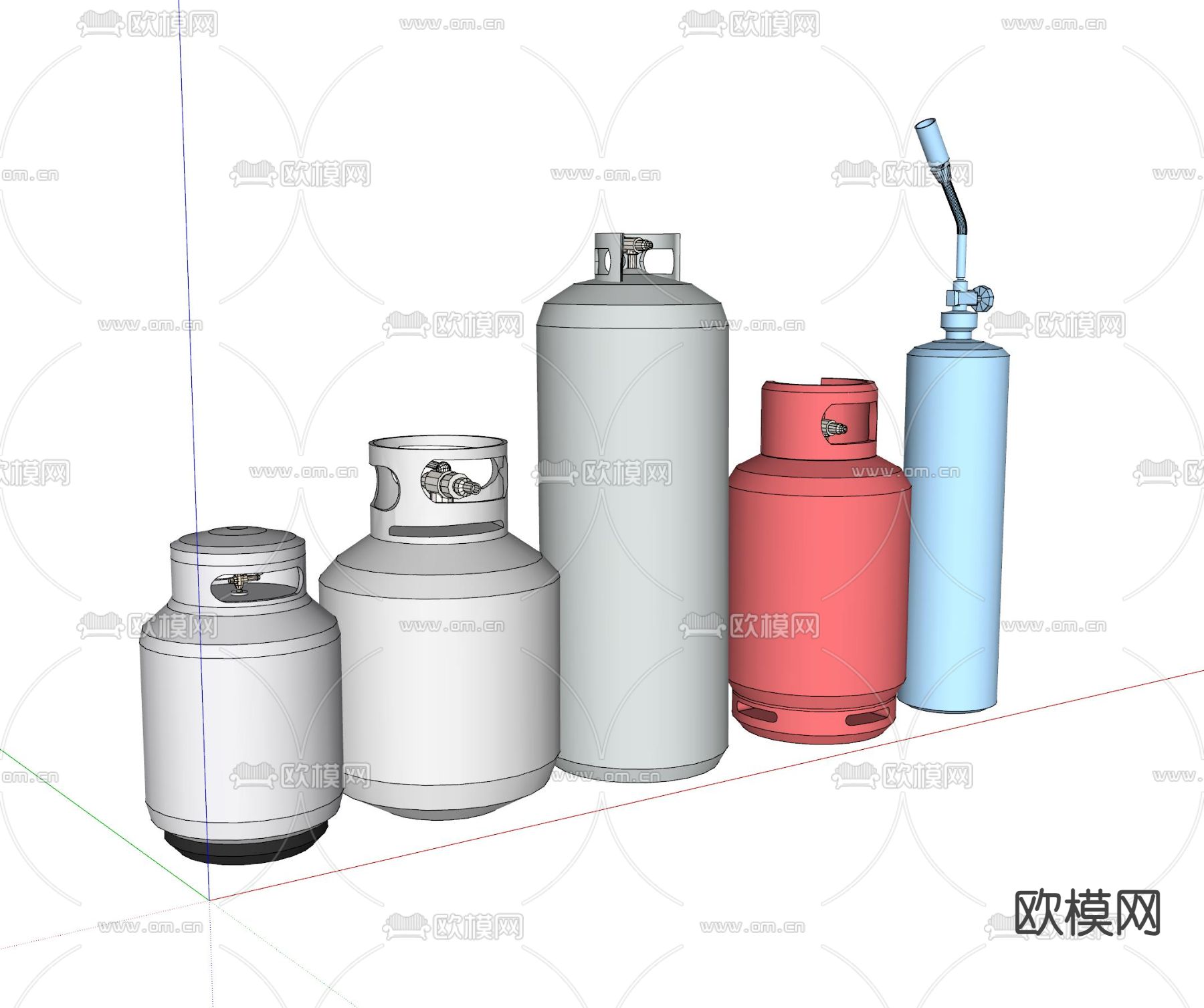 煤气罐su模型下载（渲染图3）