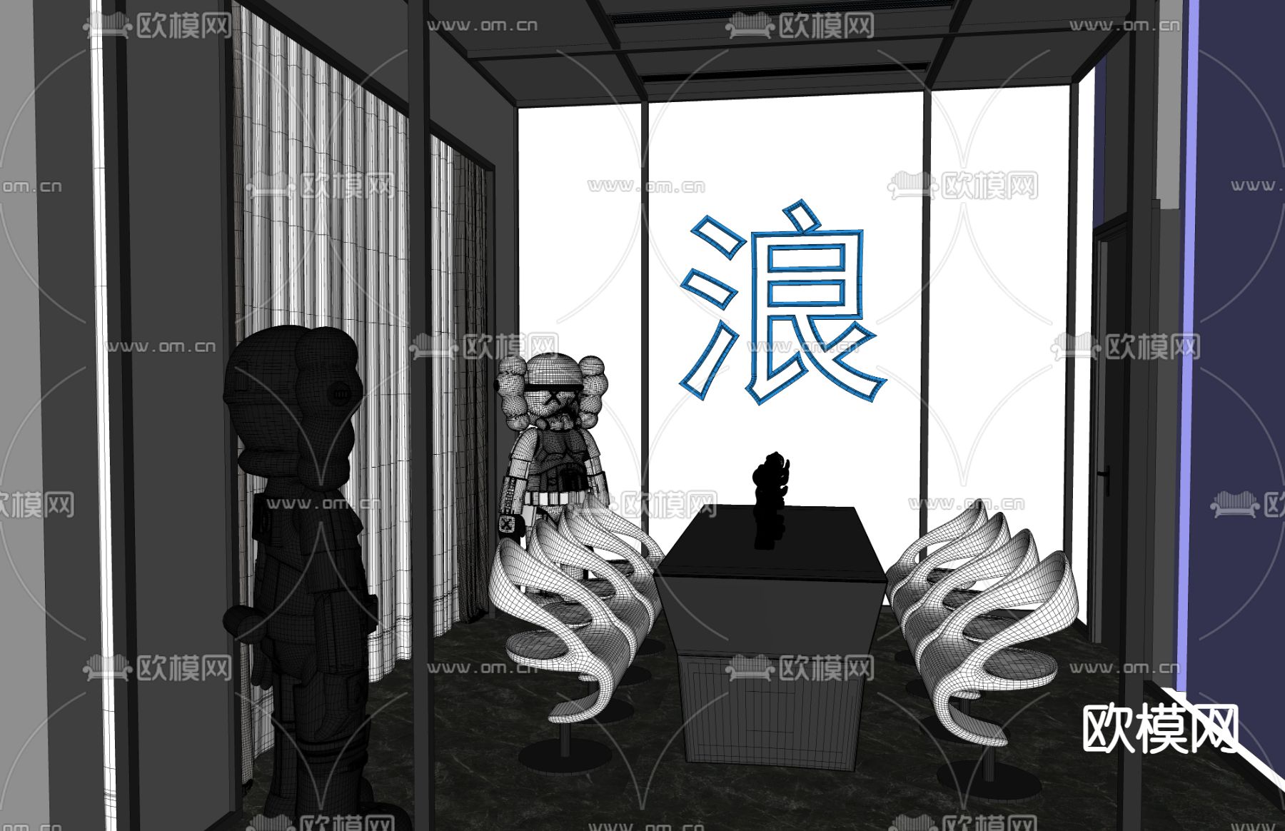 现代剧本杀su模型下载