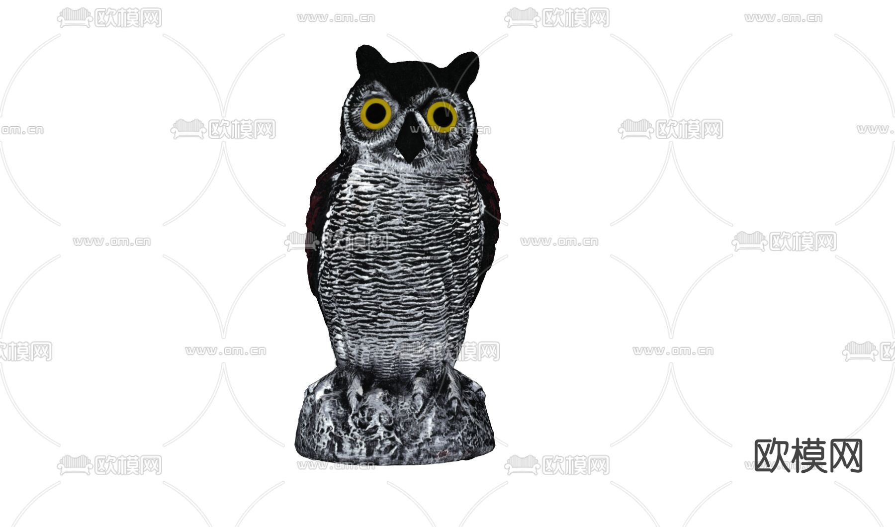 猫头鹰 飞行动物 鸟类su模型下载（渲染图1）