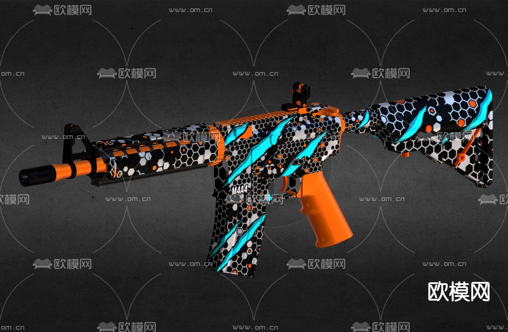 自动步枪 枪支su模型下载（渲染图2）