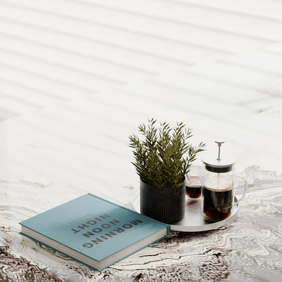  厨房摆件 书本 调料瓶su模型 