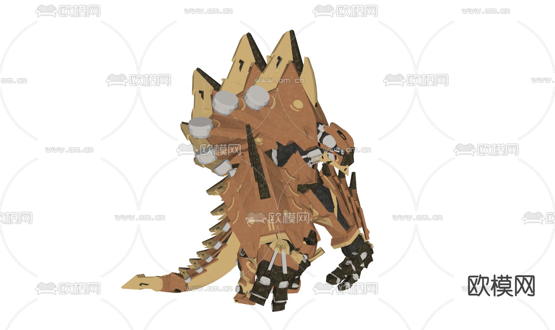 科技感机甲 仿生机甲 战斗机甲手办su模型下载（渲染图1）