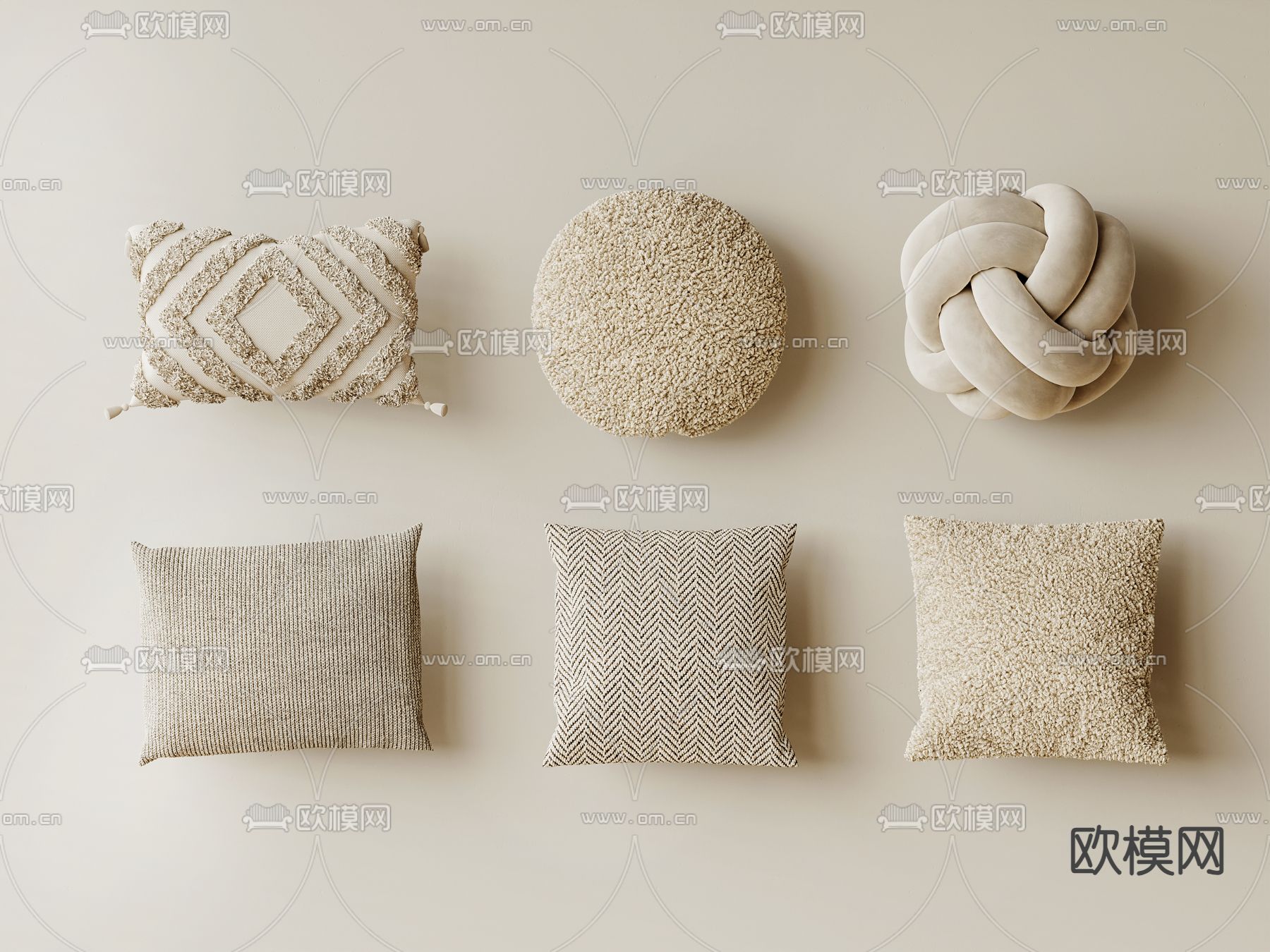 靠枕 抱枕su模型下载（渲染图2）