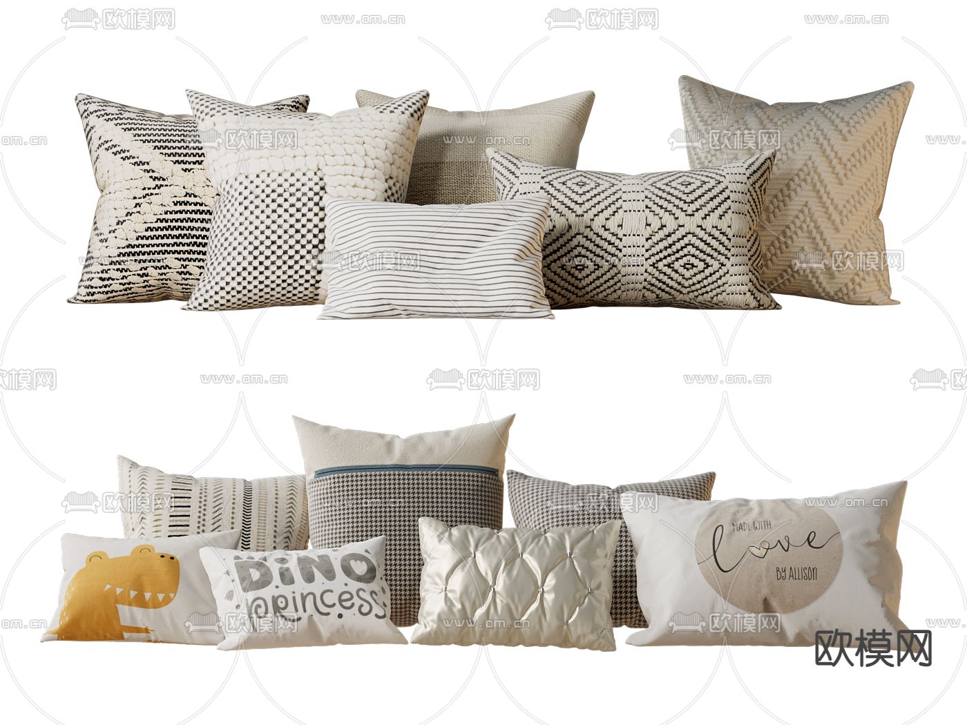 枕头 抱枕 靠枕3d模型下载