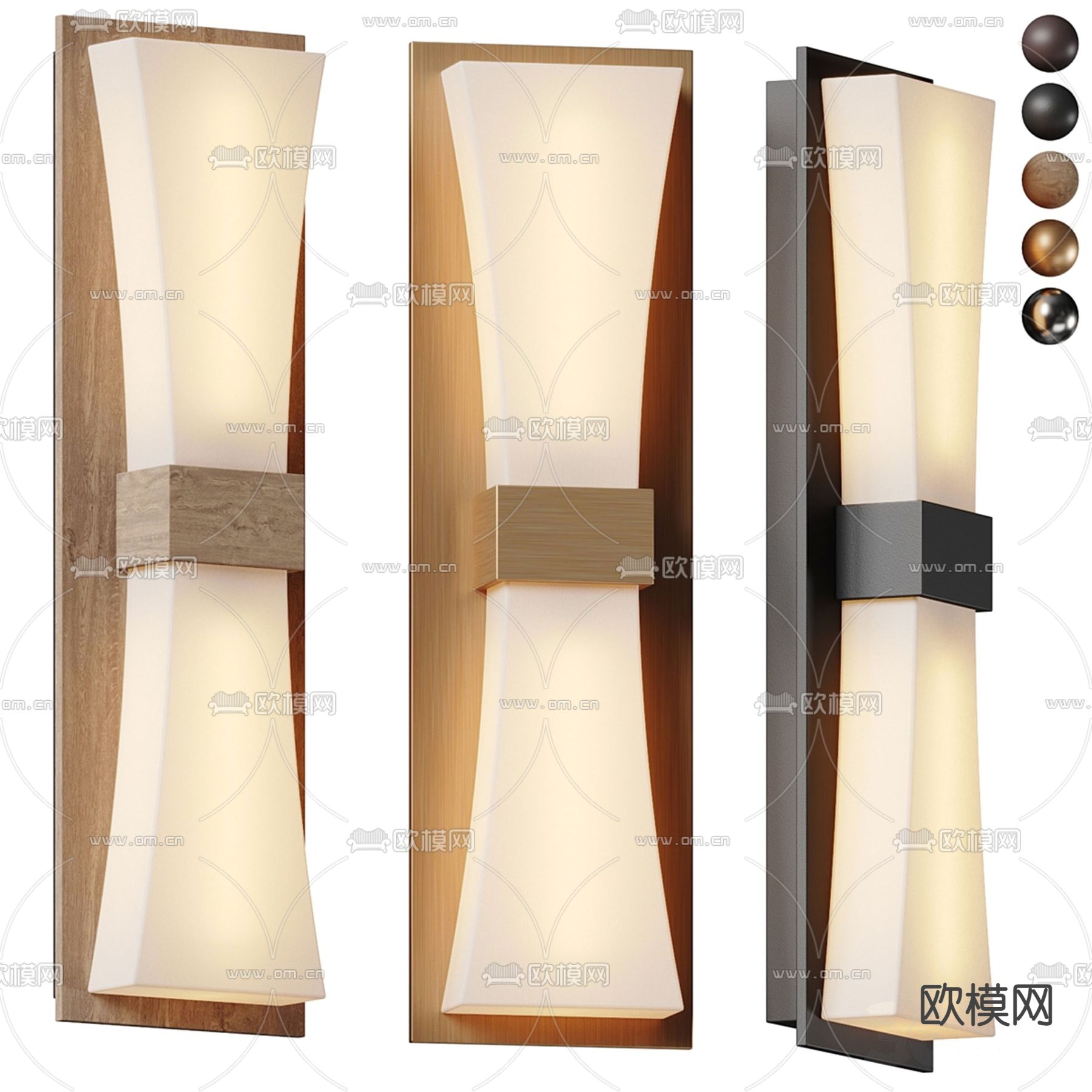 照明灯 壁灯3d模型下载（渲染图2）