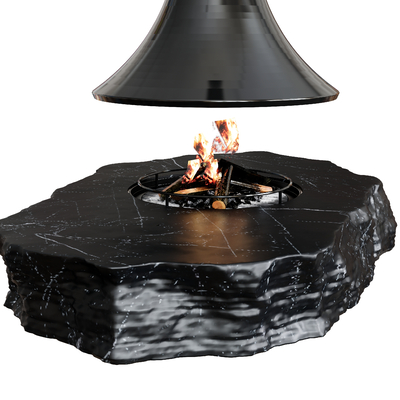  壁炉 火炉 石头壁炉su模型 