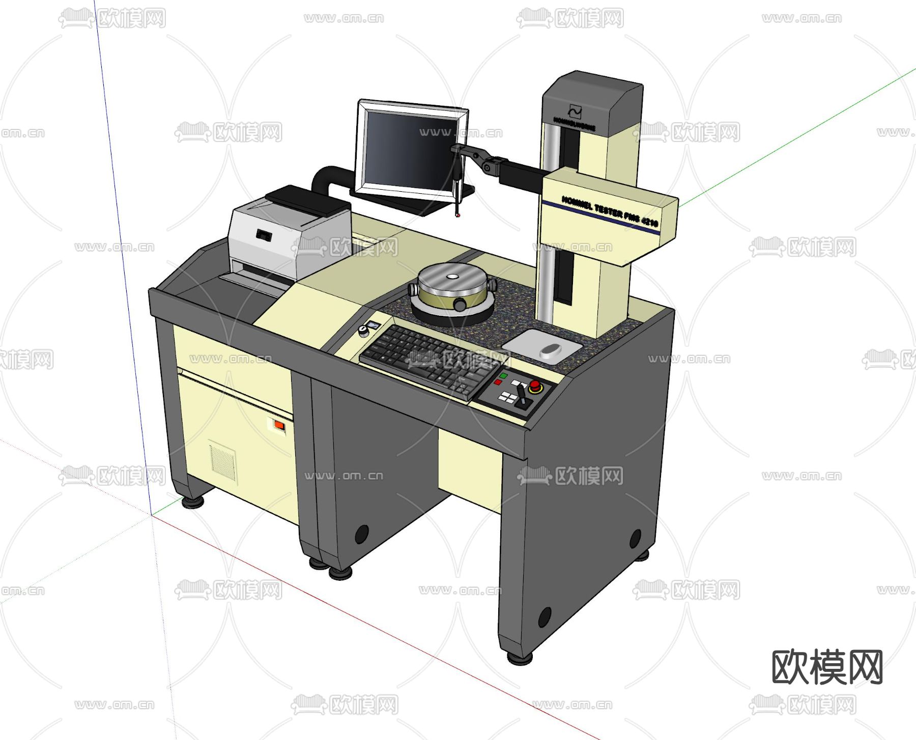 霍梅尔特斯达 自动化测量系统su模型下载（渲染图1）