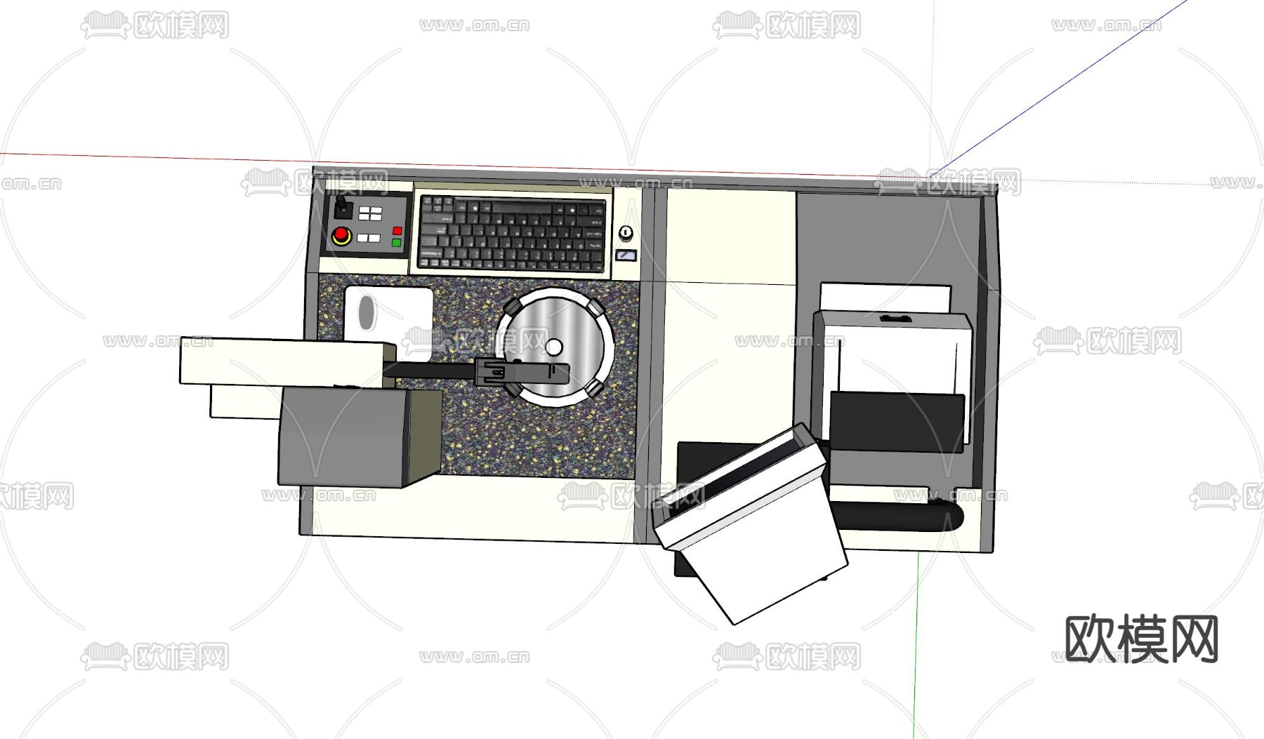 霍梅尔特斯达 自动化测量系统su模型下载（渲染图2）