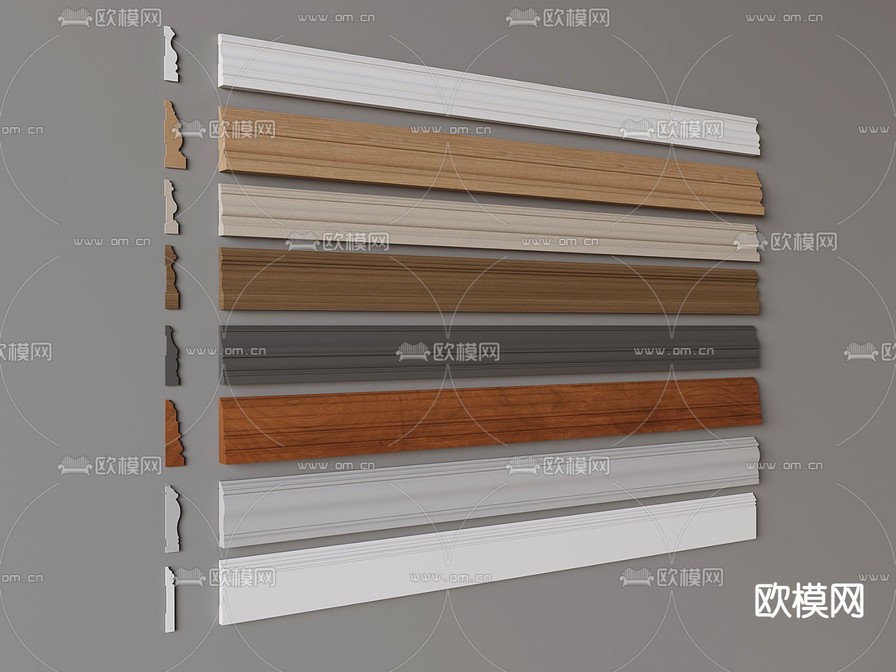 踢脚线 地脚线su模型下载（渲染图2）