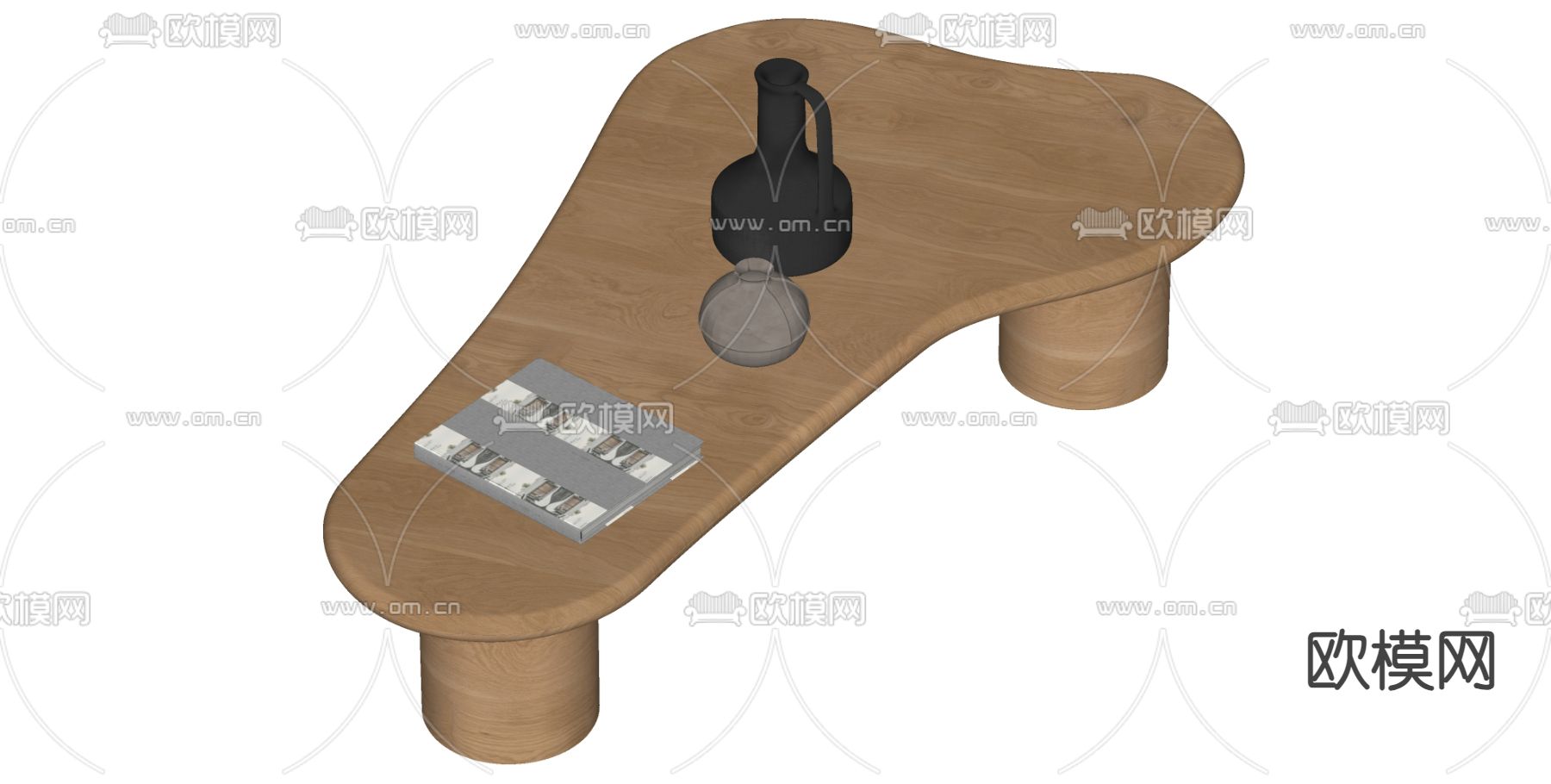 中古风茶几su模型下载（渲染图1）