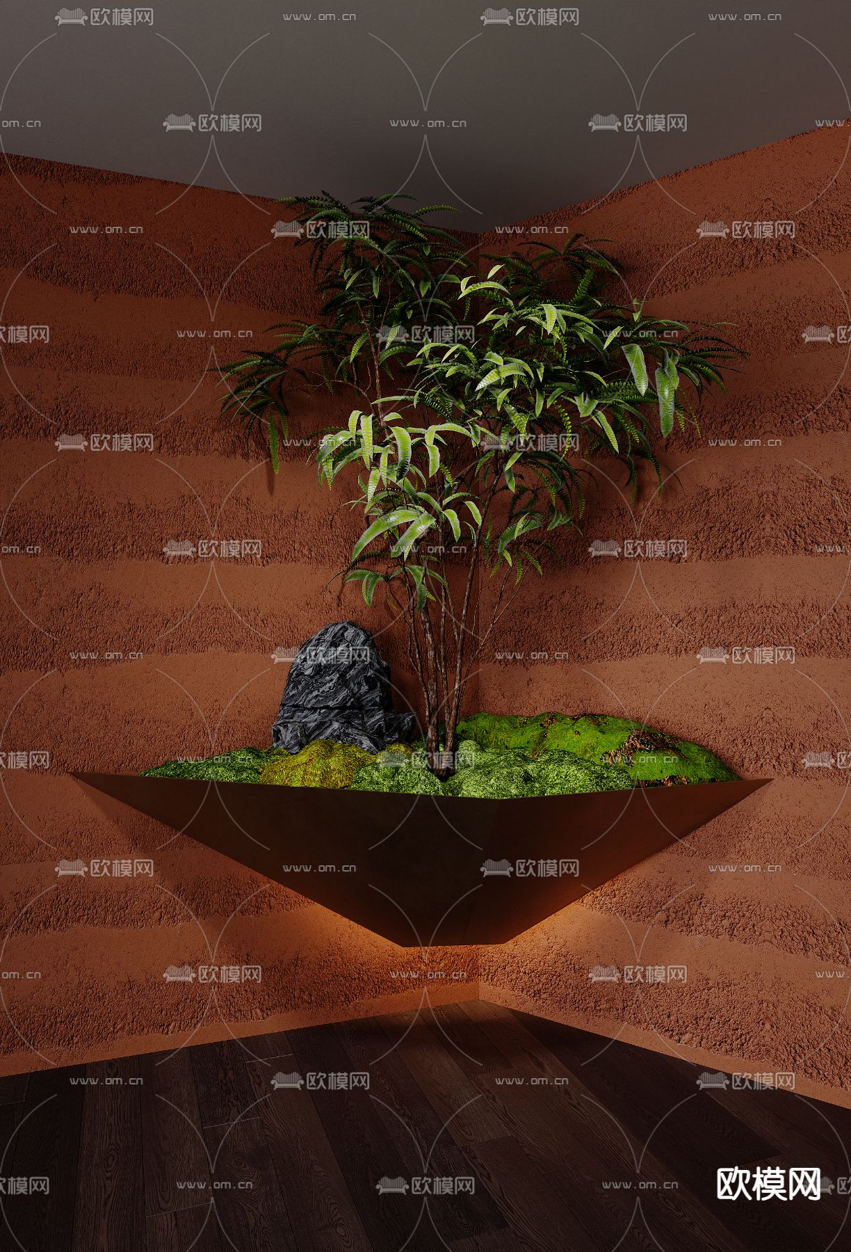 植物造景 景观小品 景观树3d模型下载