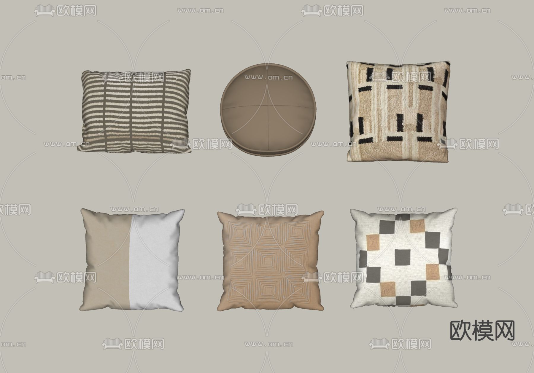 靠枕 抱枕su模型下载（渲染图1）