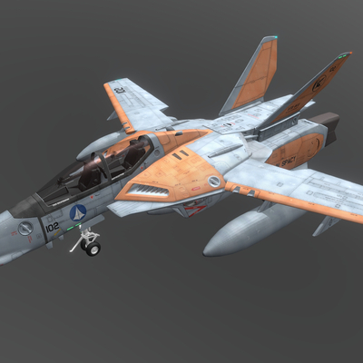  现代科幻战斗机 科幻飞机 战斗机su模型 