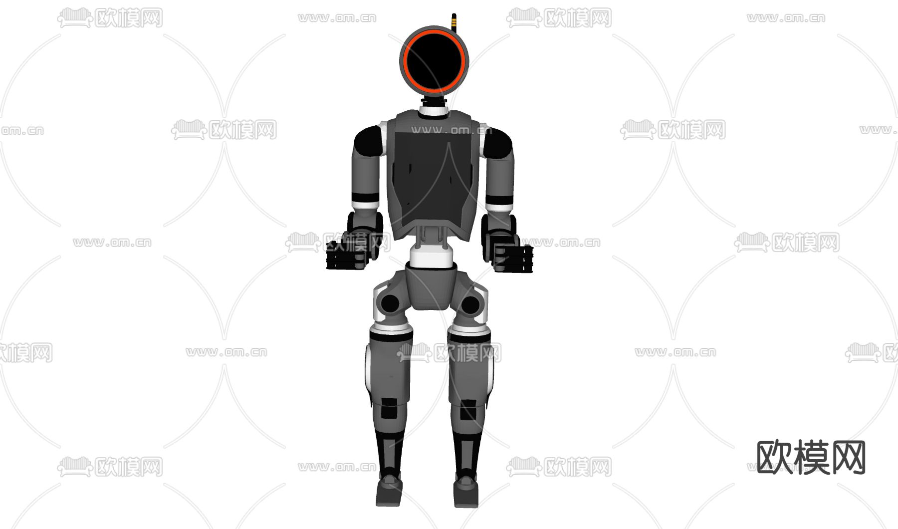 科技感人物 机器人su模型下载（渲染图1）