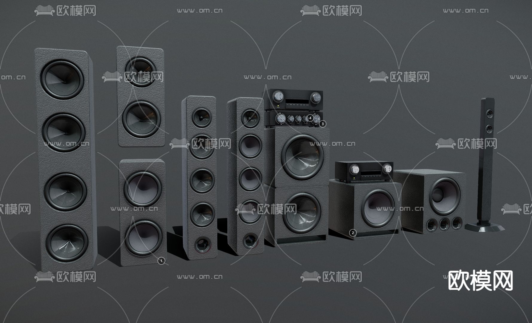 时尚音响 音箱 播放器su模型下载（渲染图2）