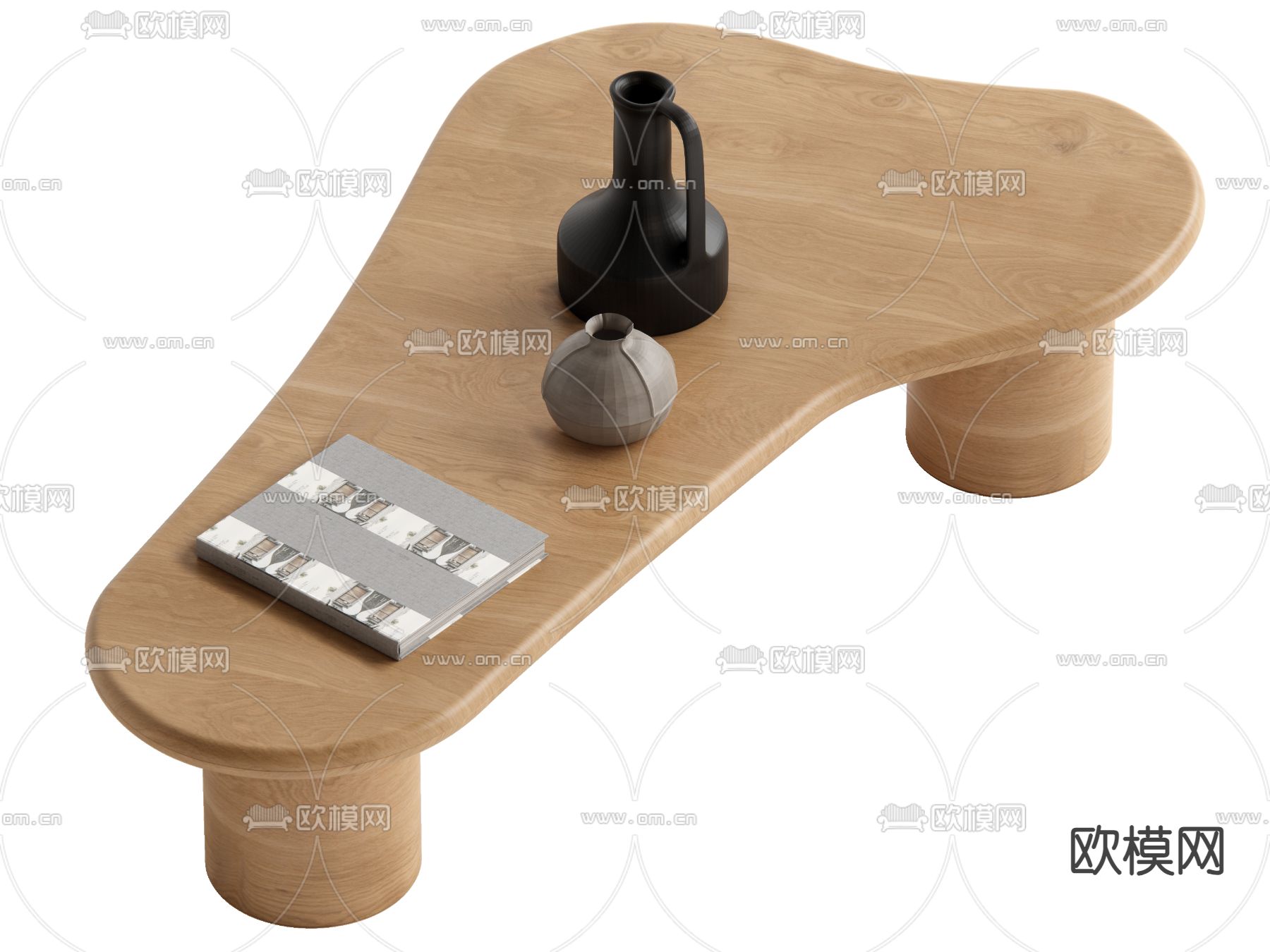 中古风茶几su模型下载（渲染图2）