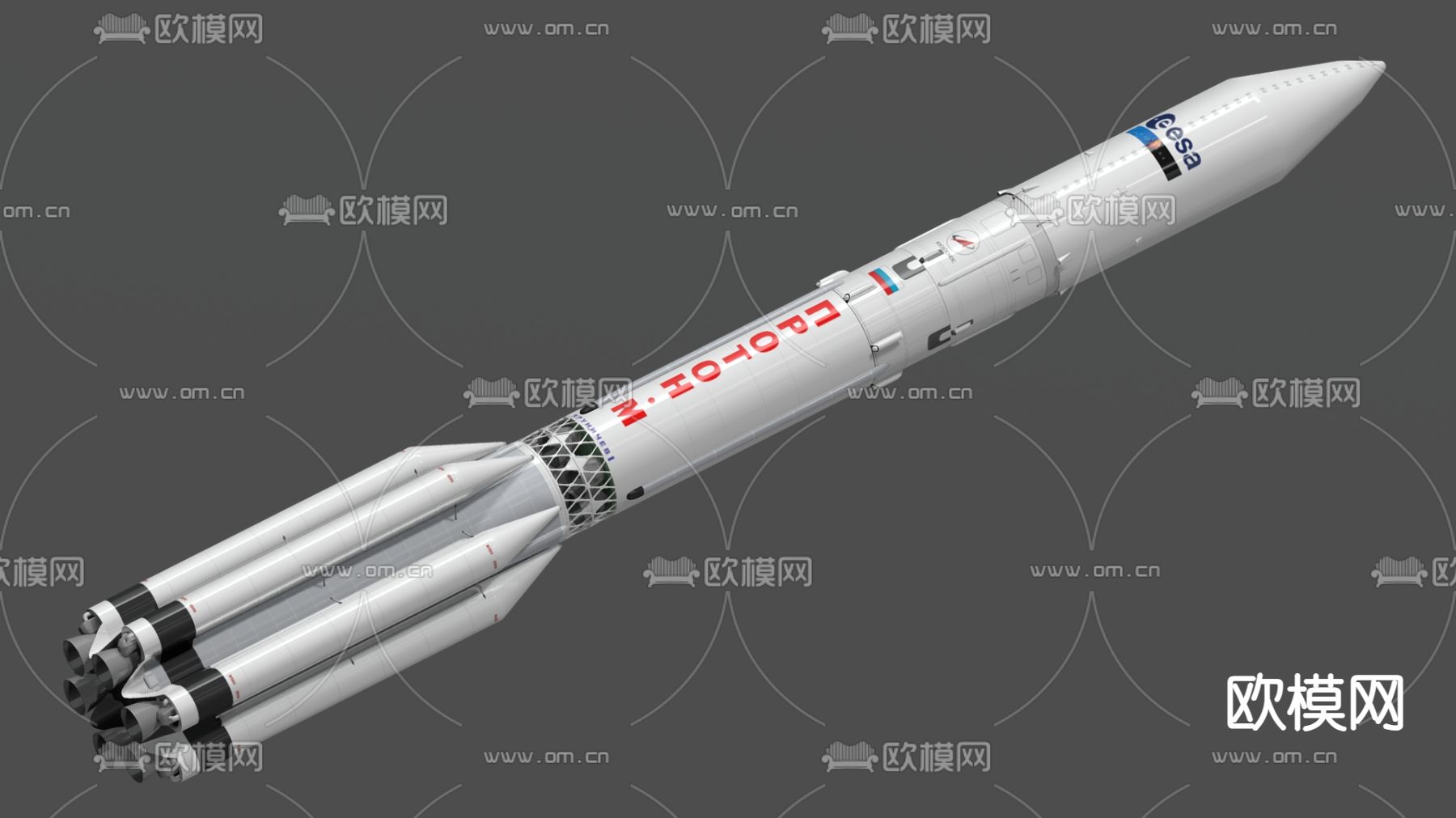 航天火箭 运载火箭 航天器su模型下载（渲染图2）