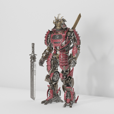  变形金刚机器人su模型 