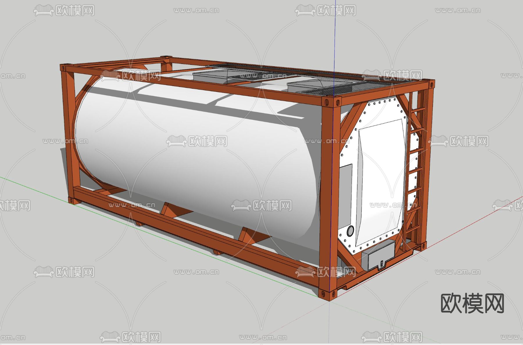 化工液体罐su模型下载（渲染图4）