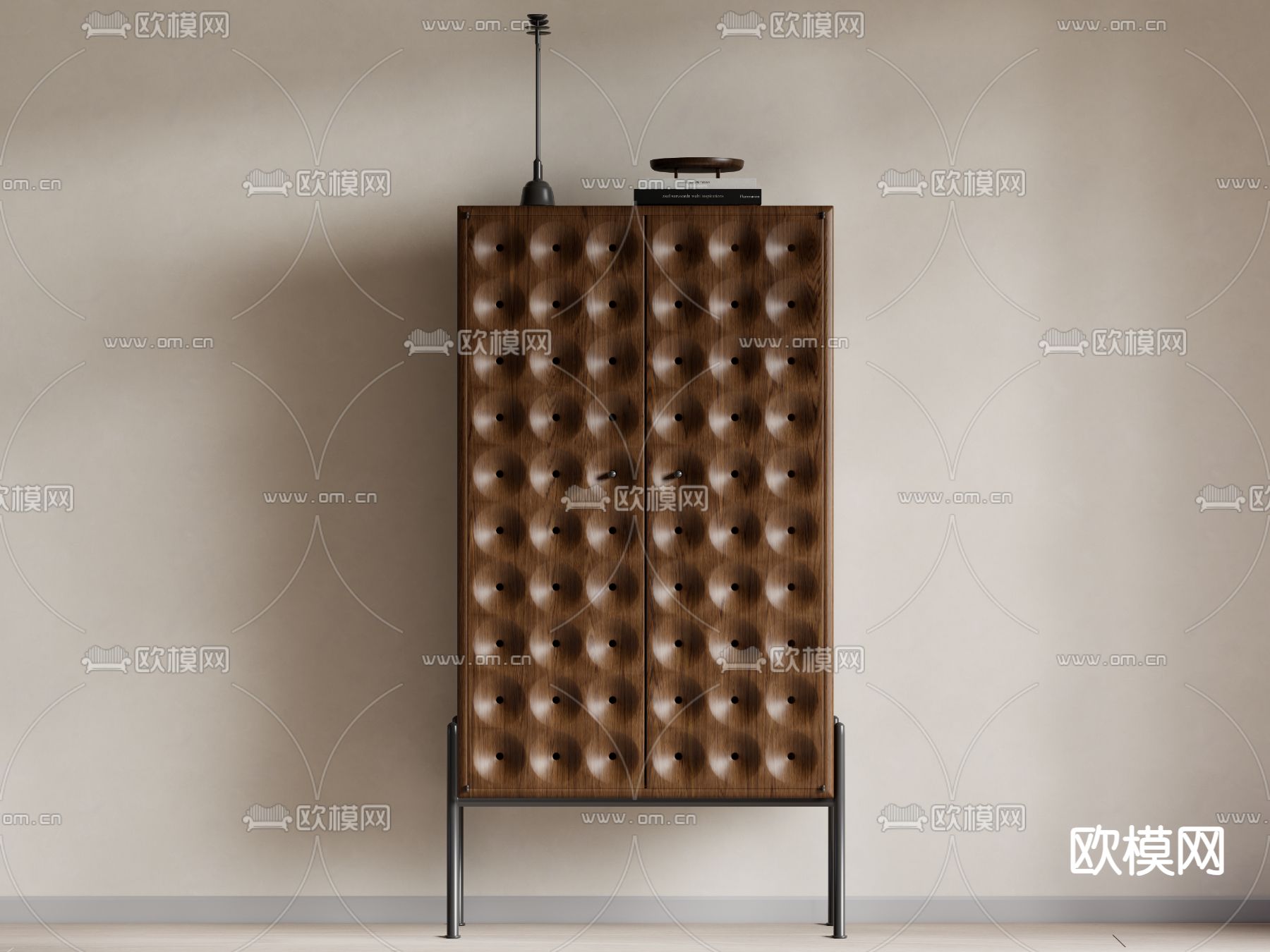 侘寂风储物柜su模型下载（渲染图2）