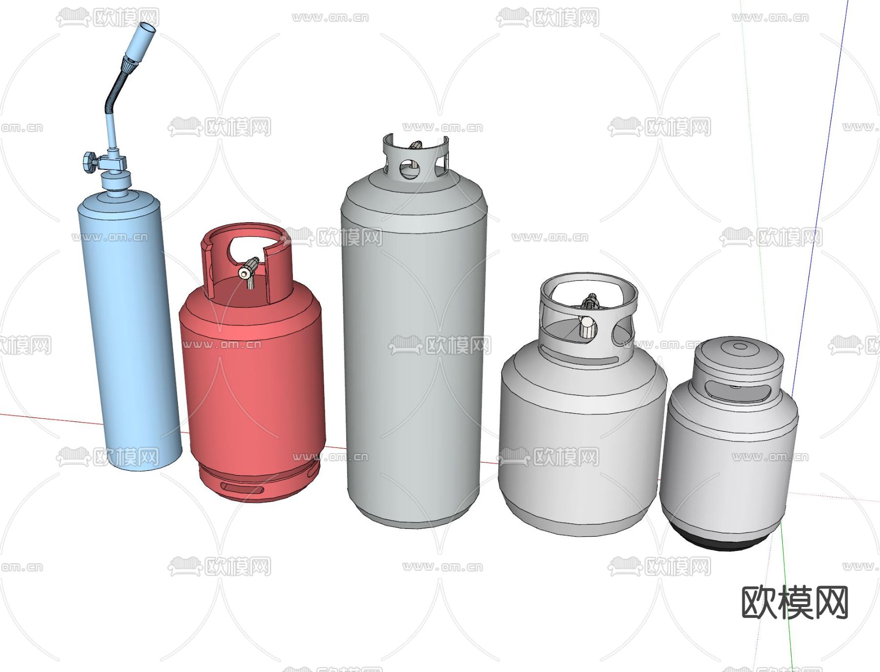 煤气罐su模型下载（渲染图4）