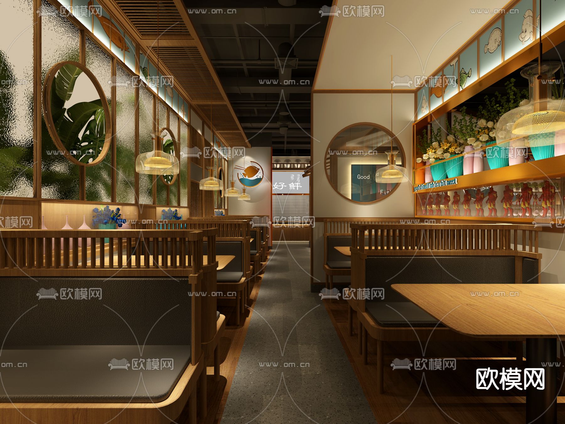 中餐厅 特色餐厅3d模型下载（渲染图1）