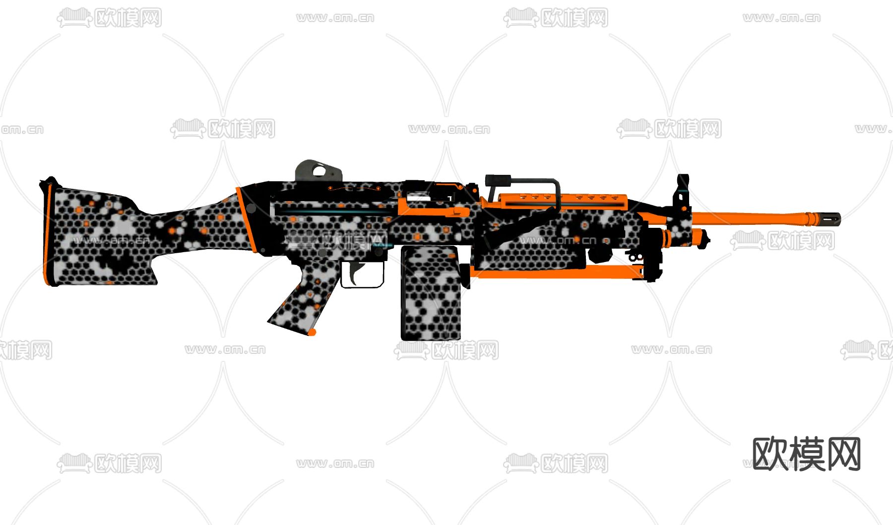 自动步枪 儿童玩具 玩具步枪su模型下载（渲染图1）