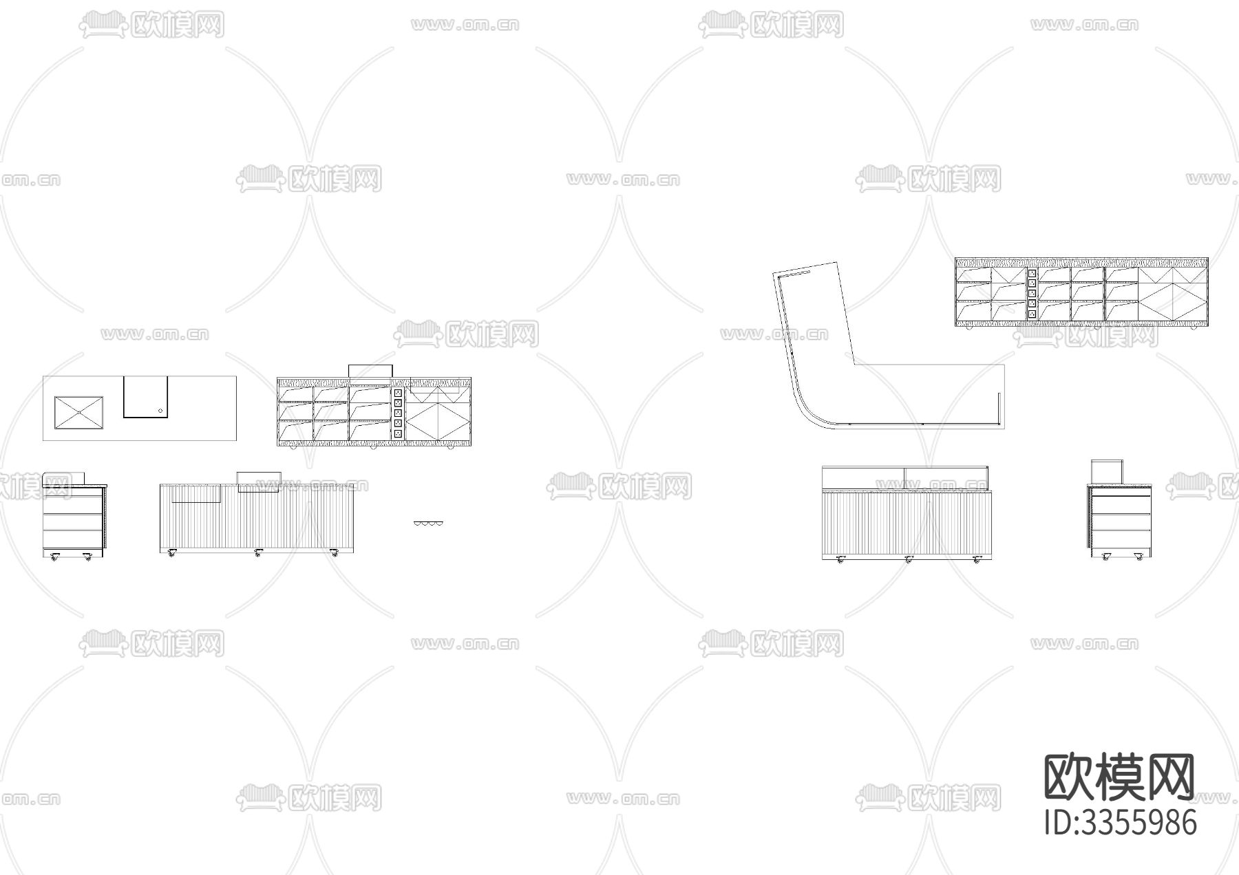 蛋糕店CAD平面图下载（渲染图4）