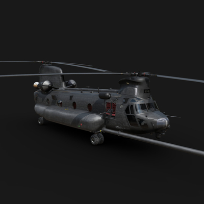  运输直升机 军用直升机su模型 