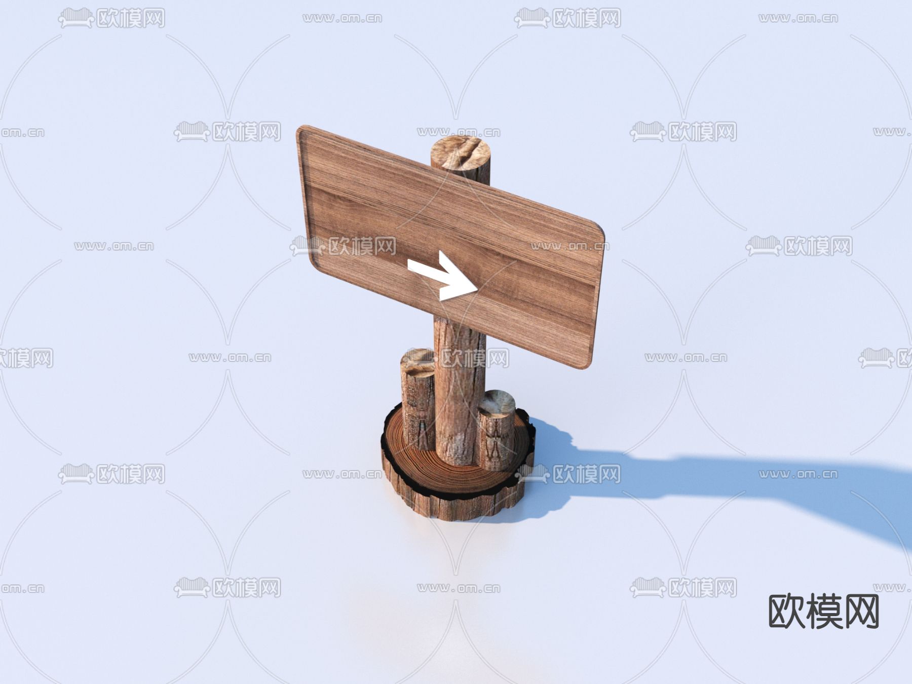 箭头指示牌 路标 指路牌3d模型下载