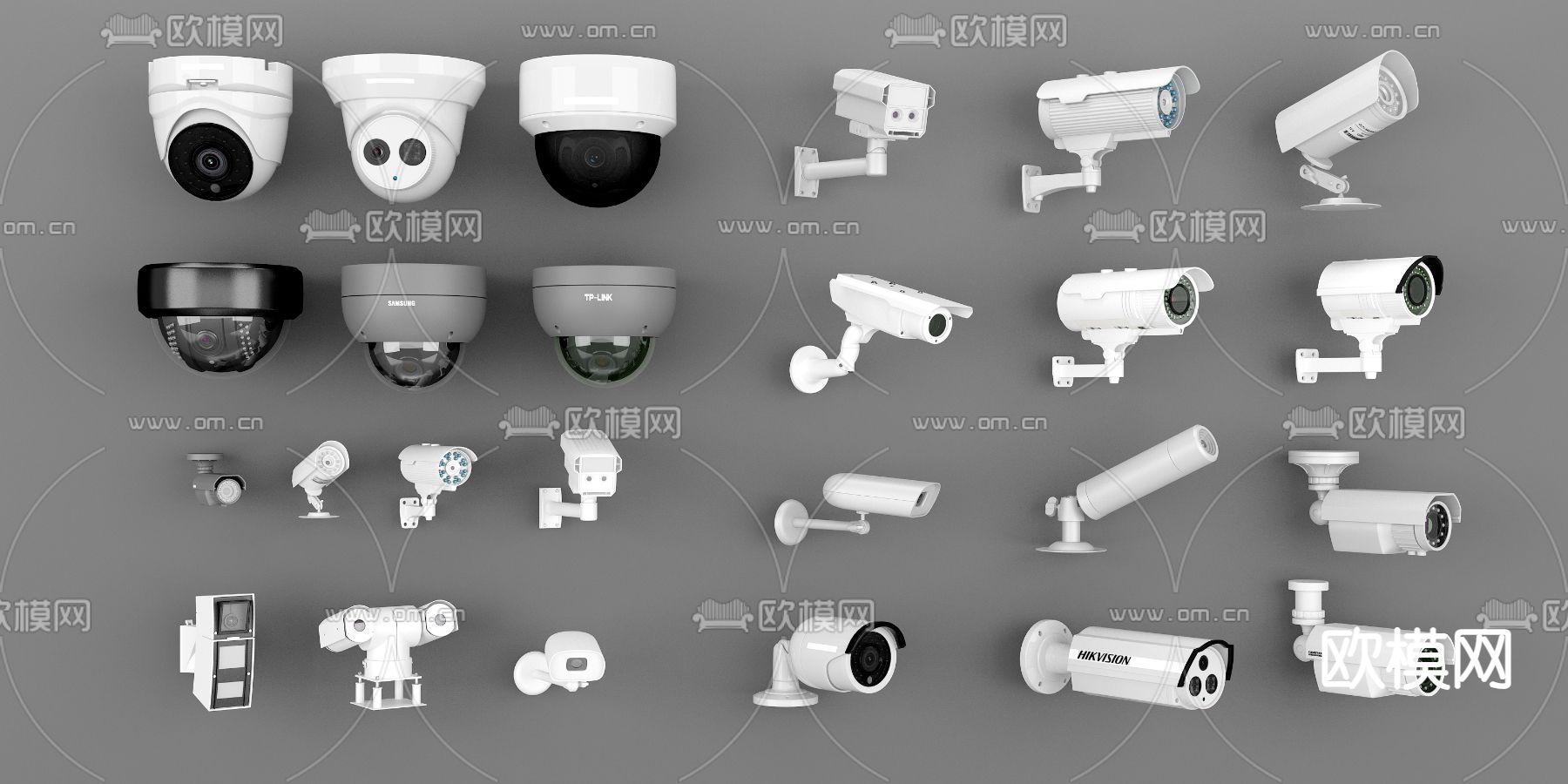 监控探头 监控器 摄像头3d模型下载