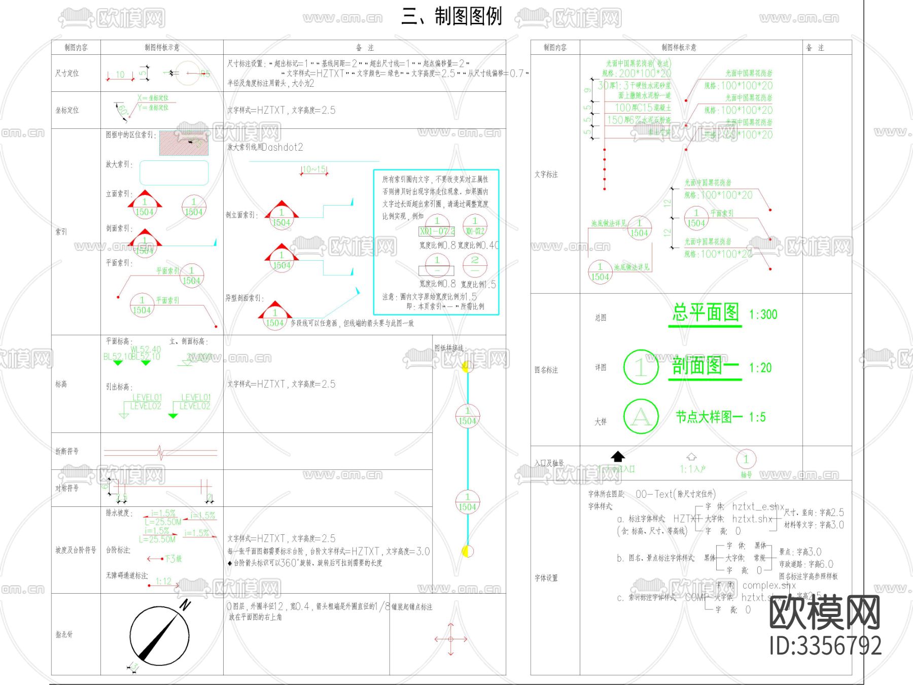常用填充图例 图层制图图例cad图库下载（渲染图1）