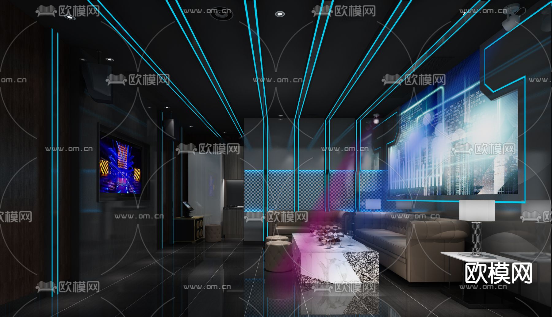 酒吧 KTV包间3d模型下载