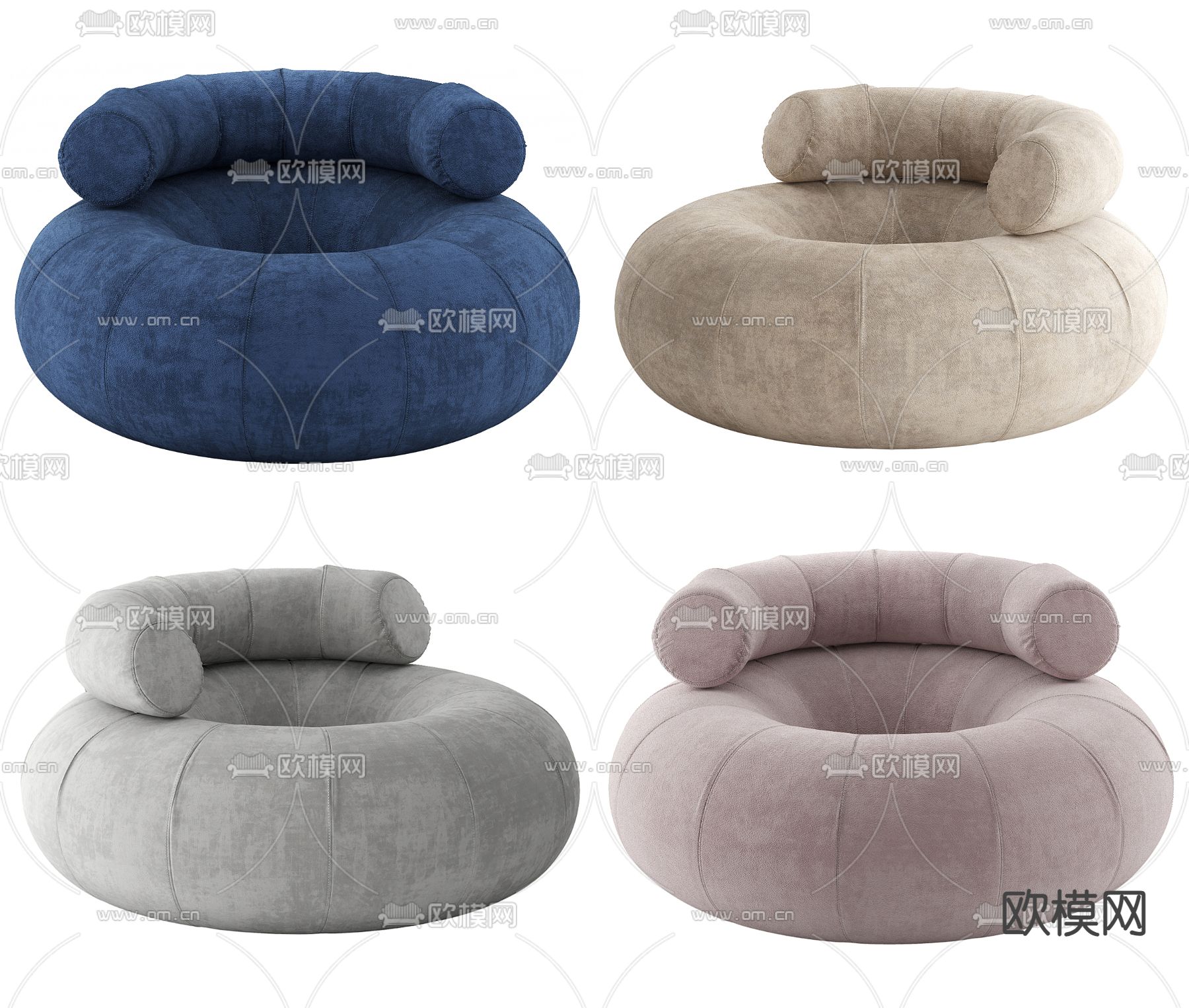 圆形沙发 懒人沙发3d模型下载