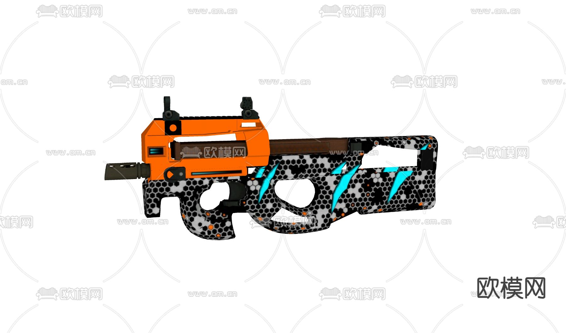 自动步枪 突击步枪3d模型下载（渲染图2）