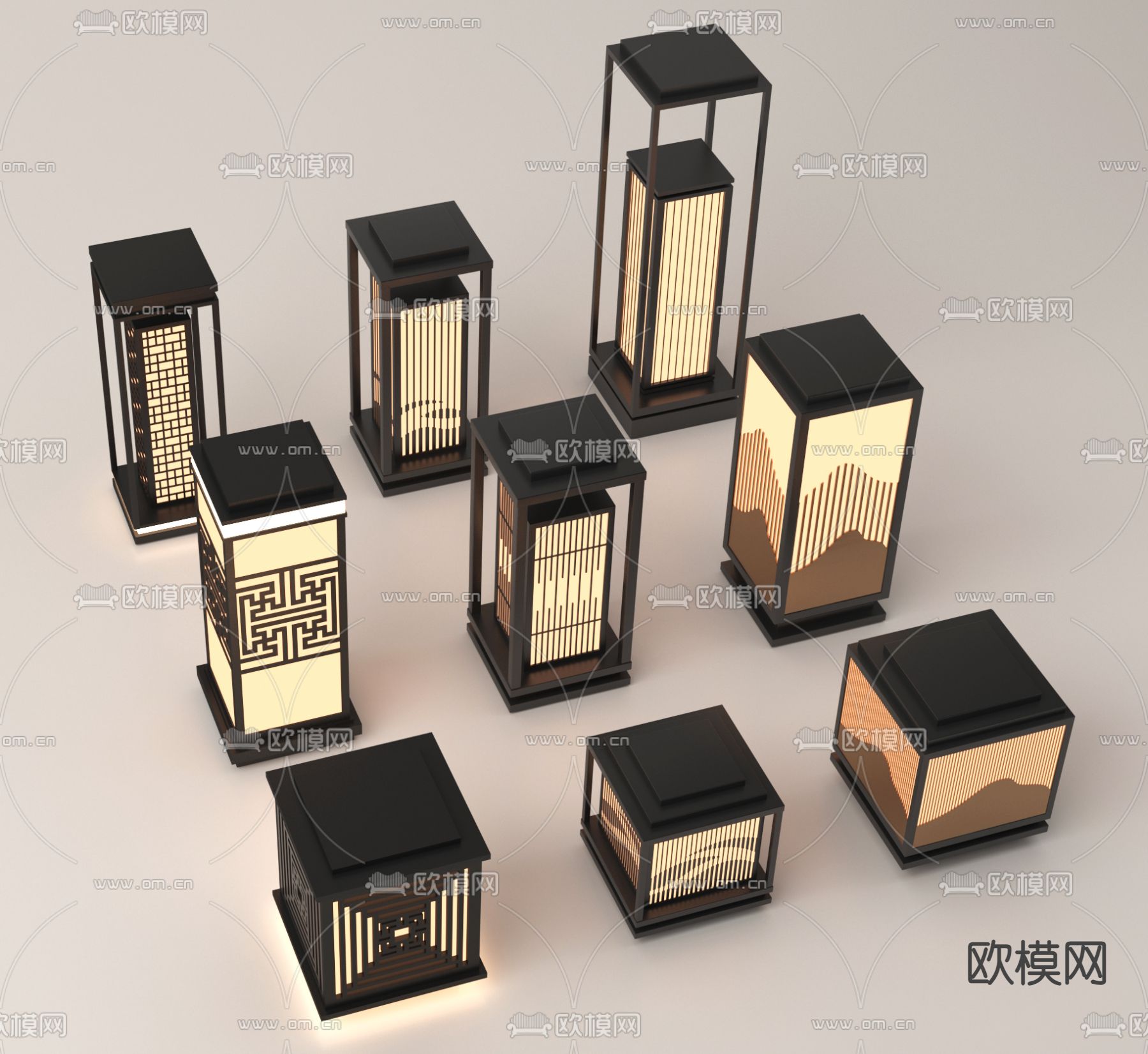 户外灯 景观灯 草坪灯 花园灯3d模型下载