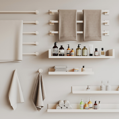  洗浴用品 毛巾架su模型 