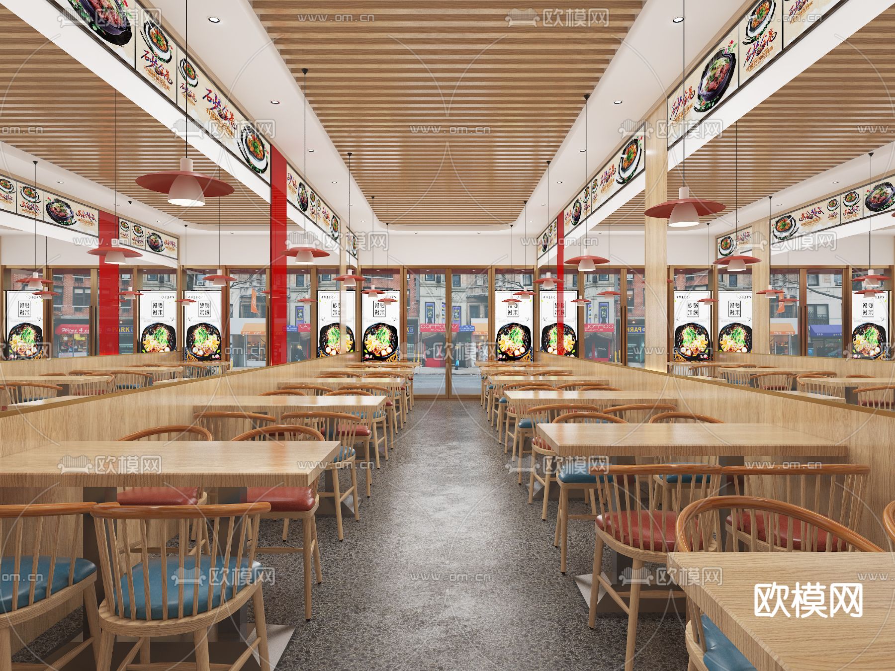 北欧快餐店 砂锅店3d模型下载（渲染图3）