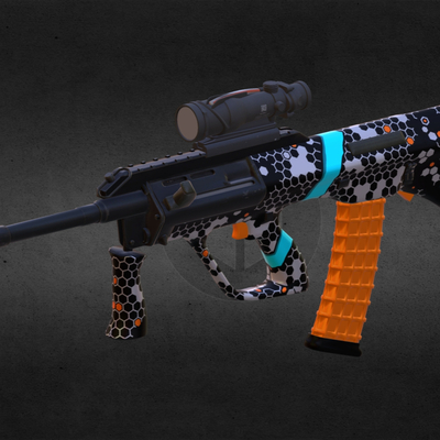  游戏枪 自动步枪su模型 